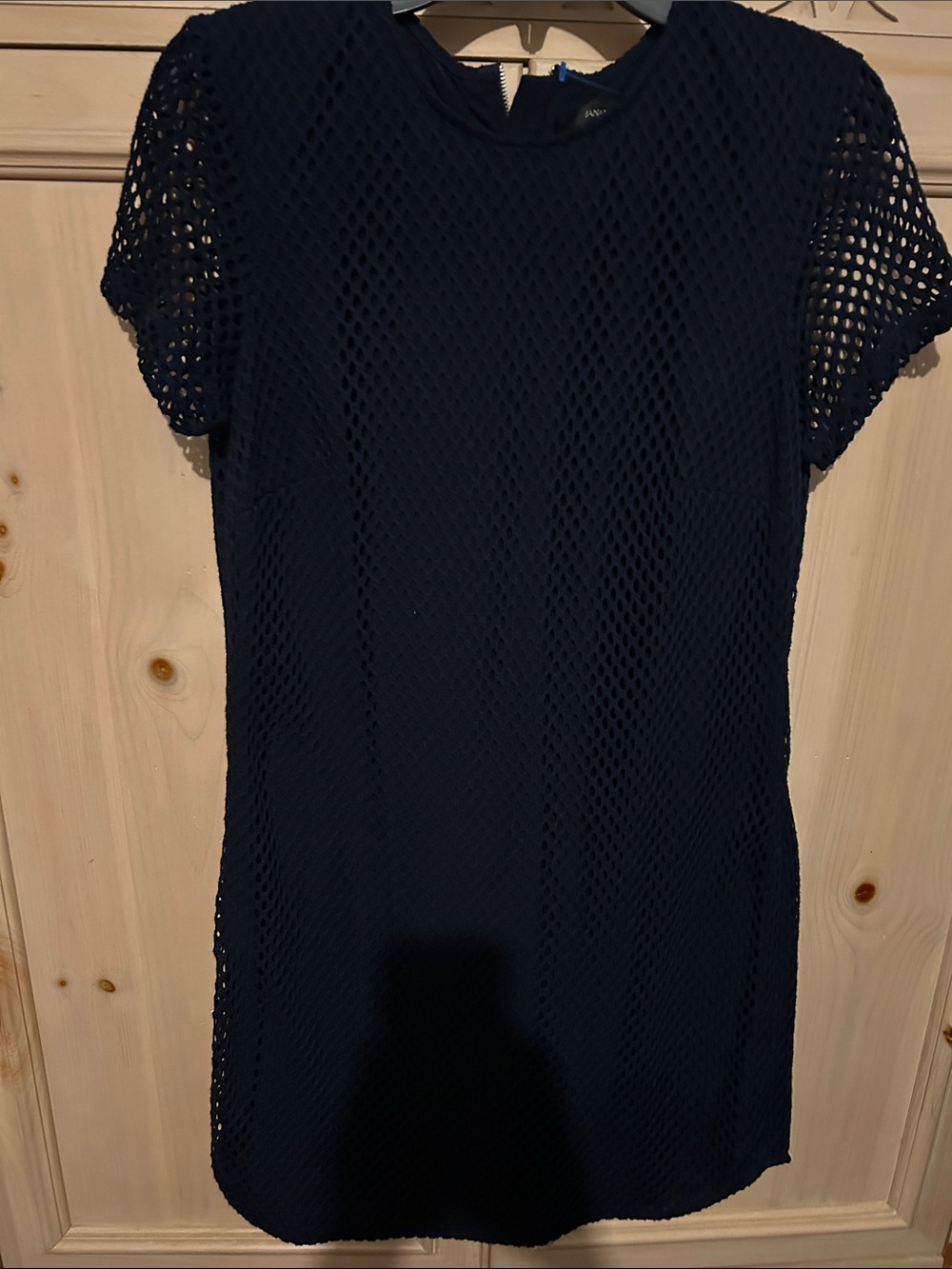 Banana Republic Navy Mesh Swim Cover-Up Dress